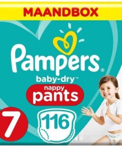 Pampers Baby Dry Nappy Pants Maat 7 - 116 Luierbroekjes Maandbox XL