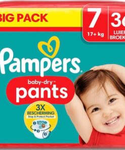 Pampers Baby Pants Baby Dry Maat 7 Extra Large (17+ kg), Big Pack, 36 luierbroekjes