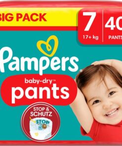 Pampers Baby Pants Baby Dry Maat 7 Extra Large (17+ kg), Big Pack, 40 luierbroekjes