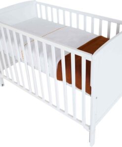 Prénatal Ledikant Baby - Babybedje met Platte Spijlen - Baby Bed 60x120 cm - Exclusief Matras - Wit