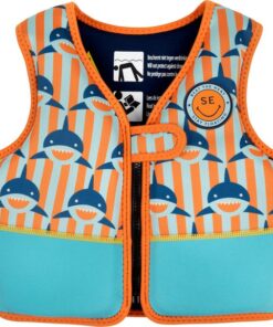 Swim Essentials Zwemvest Kind - Haaien Oranje/Blauw - 18-30 kg - 3-6 jaar