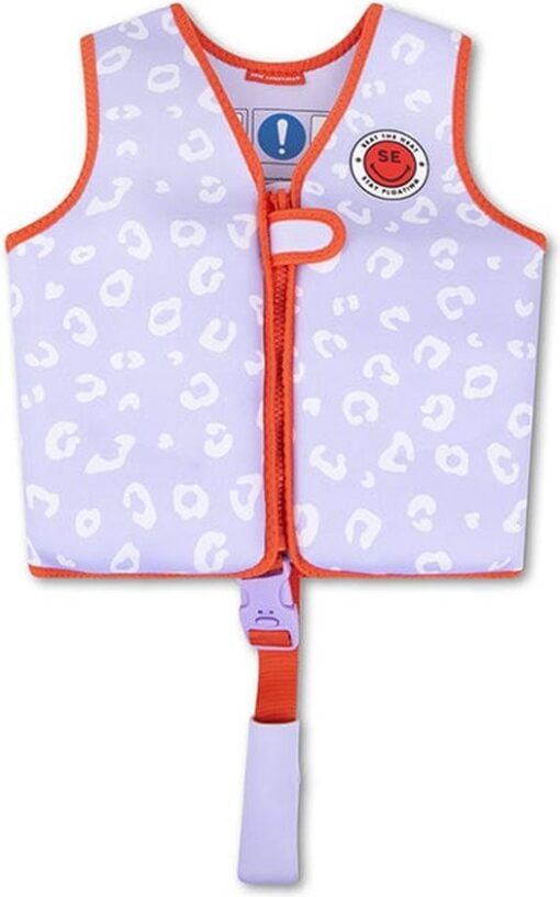 Swim Essentials Zwemvest Kind - Lila Panterprint - 18-30 kg - 3-6 jaar