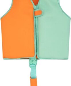 Swim Essentials Zwemvest Kind - Oranje Groen - Optie 2 - 18-30 kg - 3-6 jaar