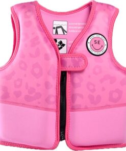 Swim Essentials Zwemvest Kind - Roze Panterprint - 18-30 kg - 3-6 jaar