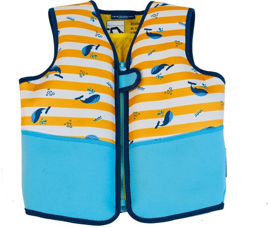 Swim Essentials Zwemvest Kind - Walvissen Geel/Blauw - 18-30 kg - 3-6 jaar