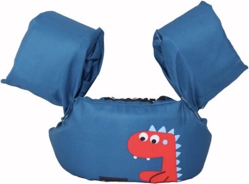 Zwemvest kinderen - Groen/blauw Dino - 2-6 jaar - 15-25 kg - veilig zwemmen - reddingsvest